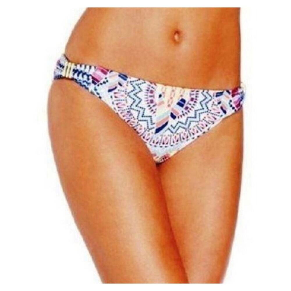 NWT BarIII Indigo Talula hardware hipster bikini bottom Large